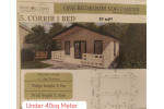 Corrib 40sqM Log Cabins  -  6m x 8m - 1 bed  Loghouse